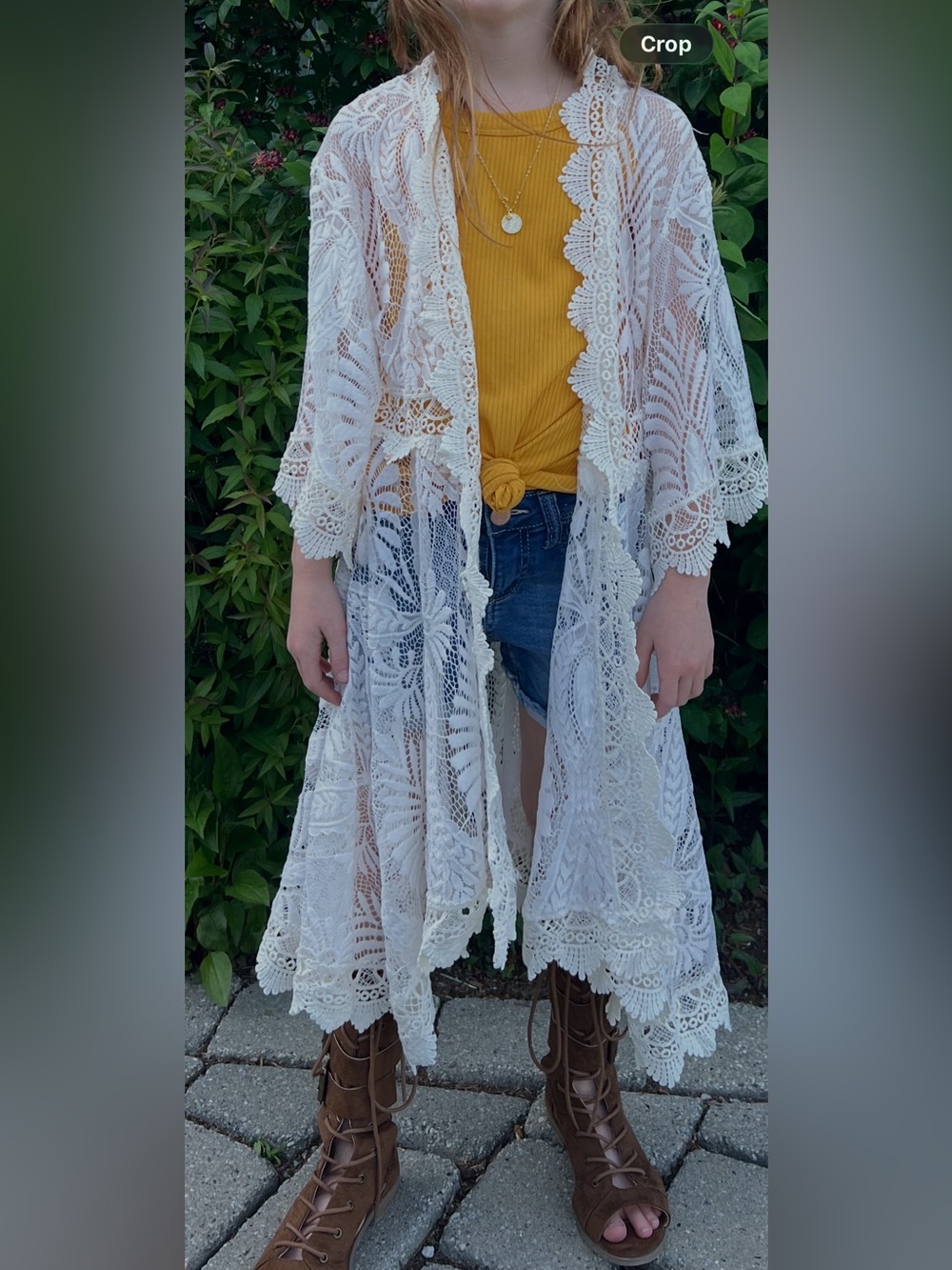Joyfolie White Lace Overlay - Picture 4 of 4